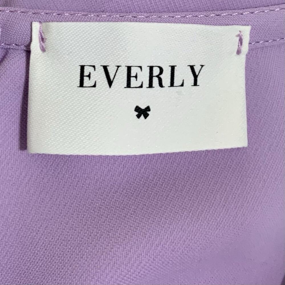 Anthropologie Everly Dress Women's Small Purple Tie Accent Casual Work Zip Up - Picture 7 of 10